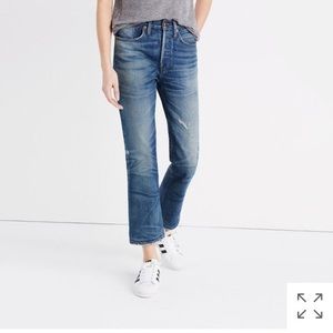 Madewell Rivet and Thread Skinny Kick Crop